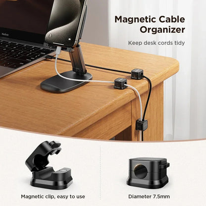 Adjustable Magnetic Cable Clips (6 Pcs)