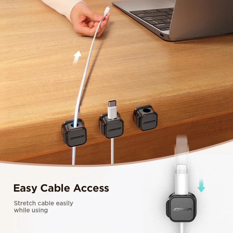 Adjustable Magnetic Cable Clips (6 Pcs)